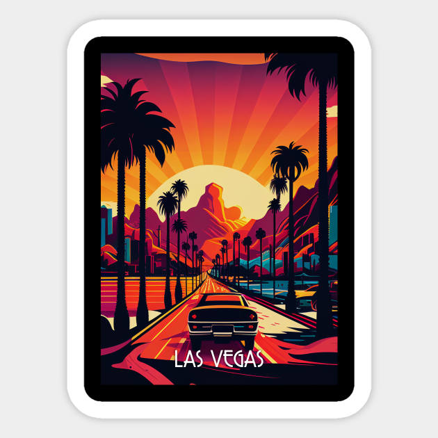 Las Vegas Sticker by Durro
